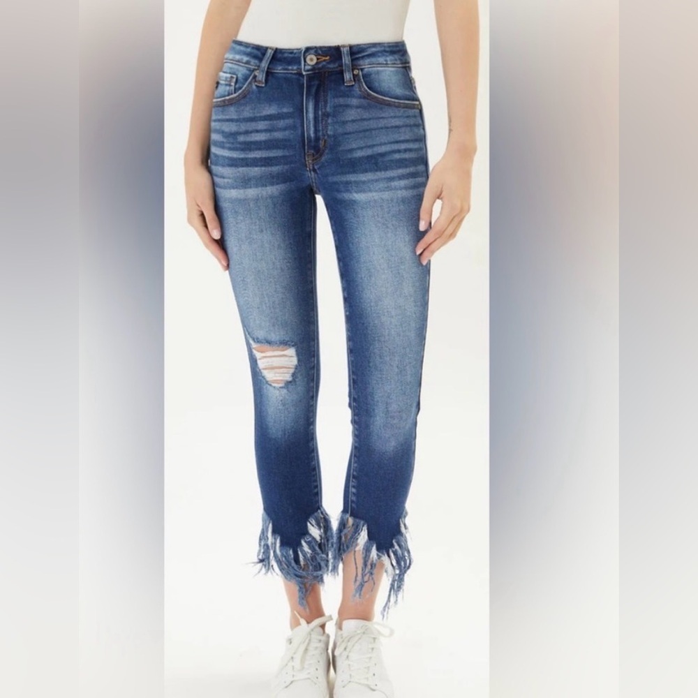 KanCan Blue Distressed Ankle Jeans Sz 13/30